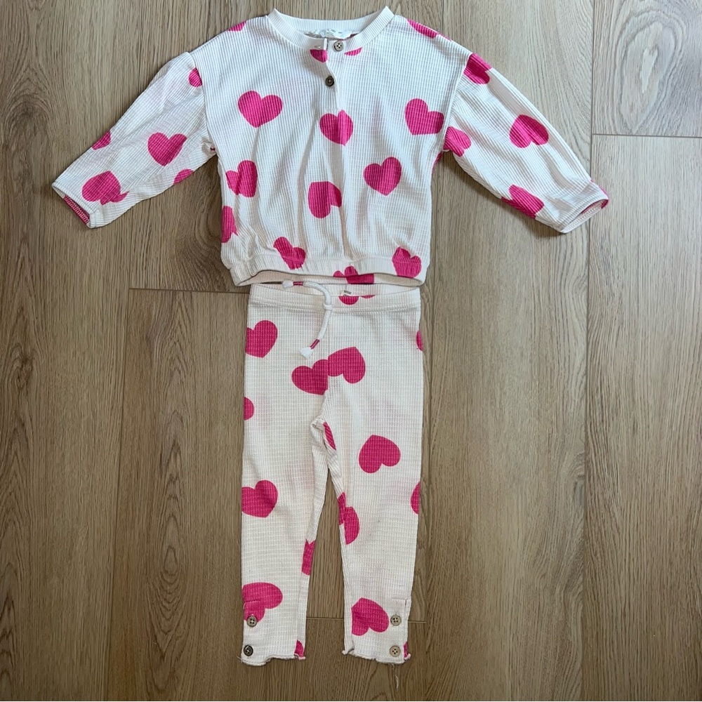 Waffle Heart Set Outfit